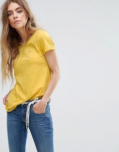 Футболка с глубоким вырезом Tommy Hilfiger Denim - Желтый