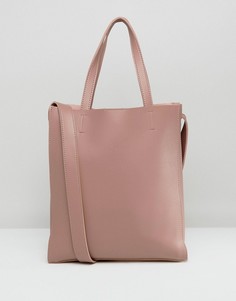 Розовая большая сумка-тоут без подкладки Claudia Canova - Розовый