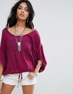 Блузка летучая мышь Free People Im Your Baby - Фиолетовый