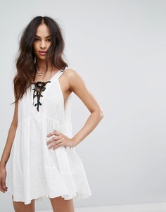Платье мини с завязками One Teaspoon - Белый