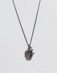Ожерелье с якорем и черепом Simon Carter - Мульти