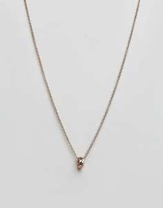 Золотисто-розовое ожерелье с подвеской в виде кольца Icon Brand - Золотой