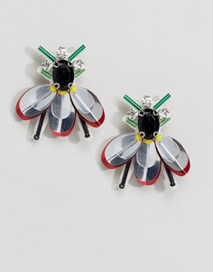 Серьги ограниченной серии в виде жуков с пайетками - Мульти Asos