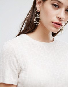 Серьги-кольца ограниченной серии со звеньями - Мульти Asos