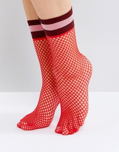 Красные носки из сеточки ASOS - Красный