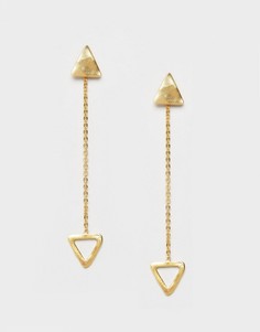 Серьги-подвески с треугольниками Ottoman Hands - Золотой