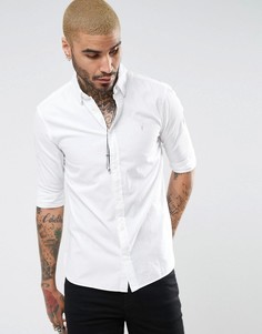 Рубашка классического кроя с короткими рукавами и логотипом AllSaints - Белый