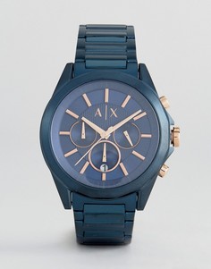 Синие наручные часы с хронографом Armani Exchange AX2607 44 мм - Черный