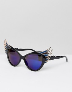 Солнцезащитные очки с синими стеклами Jeepers Peepers - Черный