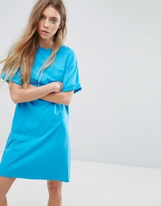 Платье-футболка с отворотами на рукавах ASOS Ultimate - Синий