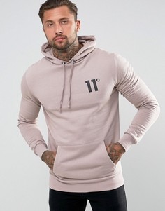 Розовый худи с логотипом 11 Degrees - Розовый