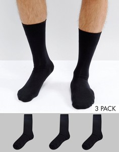 3 пары черных носков Levis - Черный