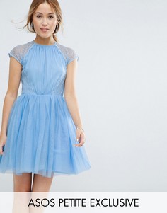 Платье мини для выпускного ASOS PETITE PREMIUM - Синий