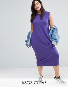 Платье-майка миди без рукавов ASOS CURVE - Фиолетовый