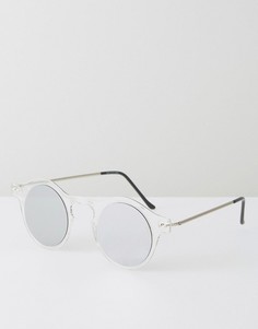 Круглые серебристые солнцезащитные очки Spitfire Nexus - Серебряный