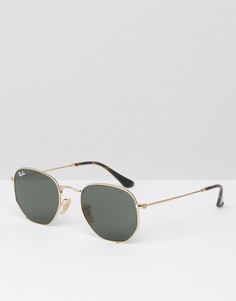 Шестигранные солнцезащитные очки Ray-Ban - Золотой