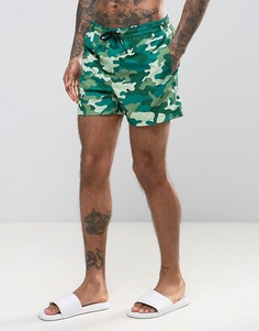 Камуфляжные шорты для плавания Jack & Jones - Зеленый