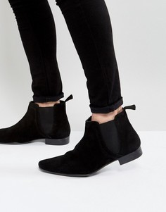 Черные замшевые ботинки челси New Look - Черный