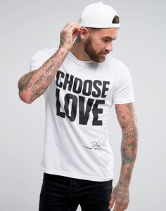 Белая футболка Help Refugees Choose Love - Белый