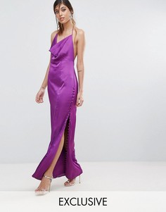 Платье прямого кроя с пуговицами Fame and Partners - Фиолетовый