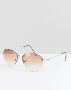 Круглые солнцезащитные очки с розовыми стеклами Reclaimed Vintage - Розовый
