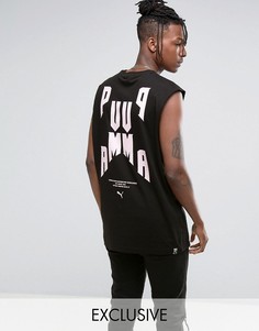 Черная oversize-майка Puma 57645303 эксклюзивно для ASOS - Черный