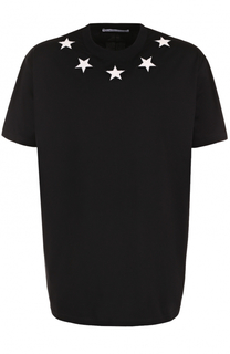 Хлопковая футболка с контрастной отделкой Givenchy