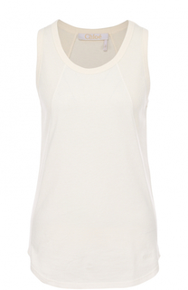 Хлопковый топ с круглым вырезом Chloé