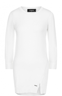 Шелковое мини-платье с длинным рукавом Dsquared2