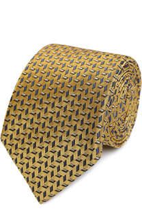 Шелковый галстук с узором Armani Collezioni