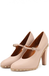 Кожаные туфли Soul Stud на наборном каблуке Valentino