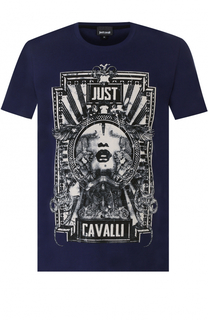 Хлопковая футболка с принтом Just Cavalli