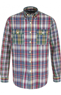 Хлопковая рубашка с воротником button down Polo Ralph Lauren