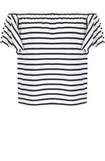 Топ в полоску с открытыми плечами Polo Ralph Lauren