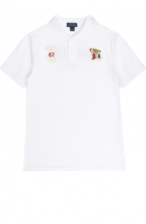 Хлопковое поло с вышивкой Polo Ralph Lauren