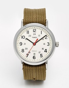 Часы с нейлоновым ремешком Timex Originals Weekender - Зеленый