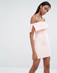 Облегающее платье мини с открытыми плечами Missguided - Розовый