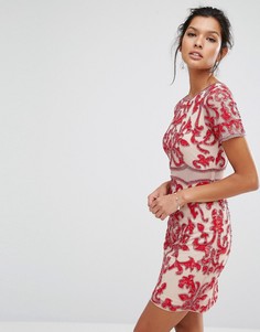 Декорированное платье с короткими рукавами Frock and Frill - Красный