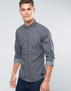 Фактурная рубашка узкого кроя с принтом Esprit - Серый