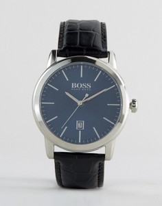 Часы с черным кожаным ремешком BOSS By 1513400 Hugo Boss - Черный