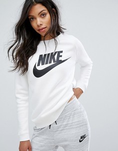 Белый свитшот с большим логотипом Nike Rally - Белый