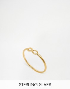 Позолоченное кольцо Dogeared Infinity Love - Золотой