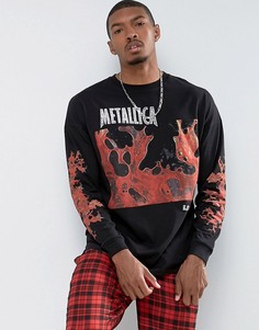 Oversize-лонгслив с принтом ASOS - Черный