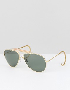 Солнцезащитные очки-авиаторы в золотистой оправе Reclaimed Vintage Inspired - Золотой