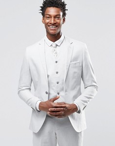 Светло-серый пиджак из 55% льна Gianni Feraud Premium - Серый