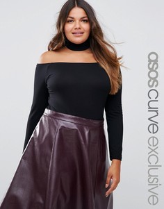 Боди ASOS CURVE - Черный