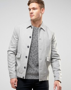 Светло-бежевая куртка Харрингтон с отложным воротником New Look - Светло-серый