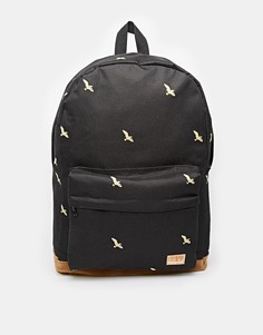 Рюкзак с принтом птиц Spiral - Черный
