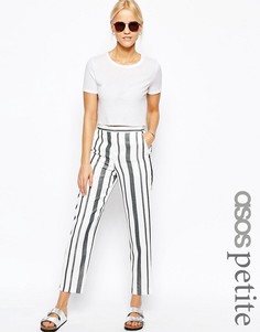 Прямые брюки в полоску ASOS PETITE Premium - Мульти