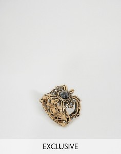 Винтажное кольцо с камнем ASOS - Золотой